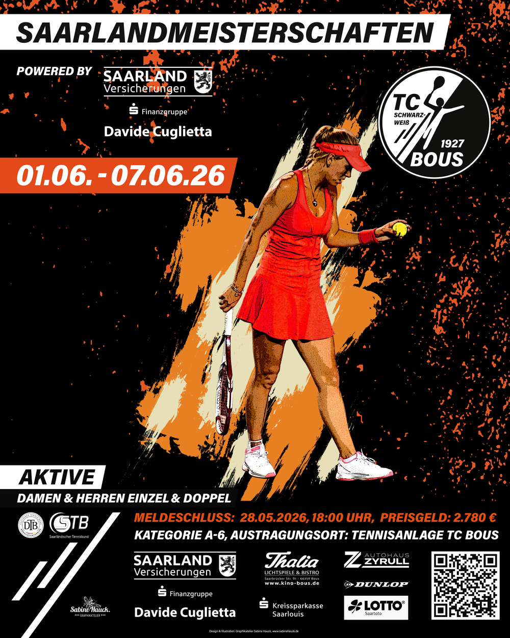 Saarlandmeisterschaften der Aktiven 2026 powered by Generalagentur Cuglietta  01.06.-07.06.26