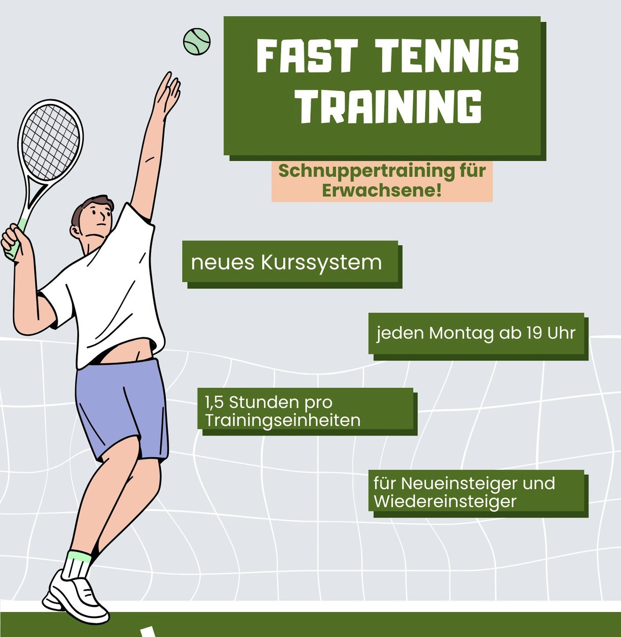 Das neue Schnuppertraining im TC Bous -FAST TENNIS TRAINING  (FTT) FÜR ERWACHSENE 2026