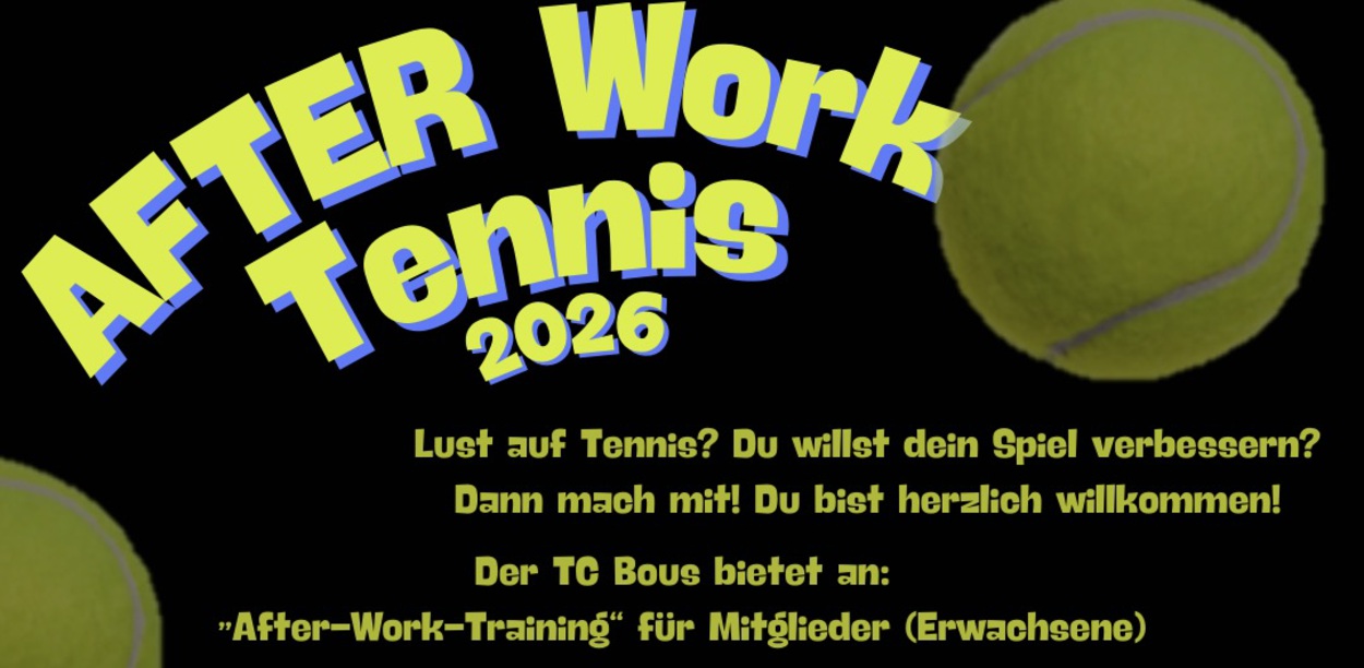 After-Work-Training für Mitglieder (Erwachsene) im TC Bous 2026