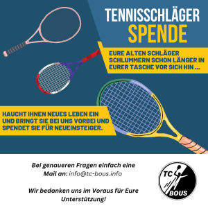 Tennisschläger-Spende