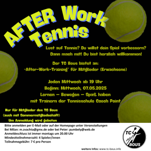 After-Work-Tennis im TC Bous