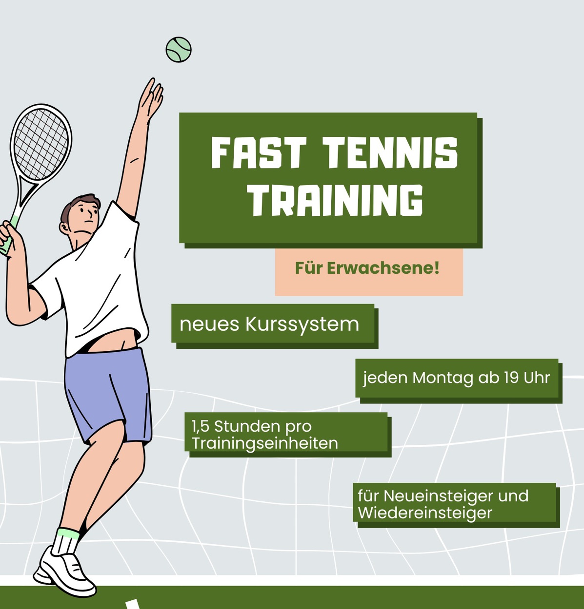 Das neue Schnuppertraining im TC Bous -FAST TENNIS TRAINING  (FTT) FÜR ERWACHSENE 2026